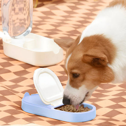 Adorable ice cream-shaped pet food and water storage cup made of durable plastic for small to medium-sized pets