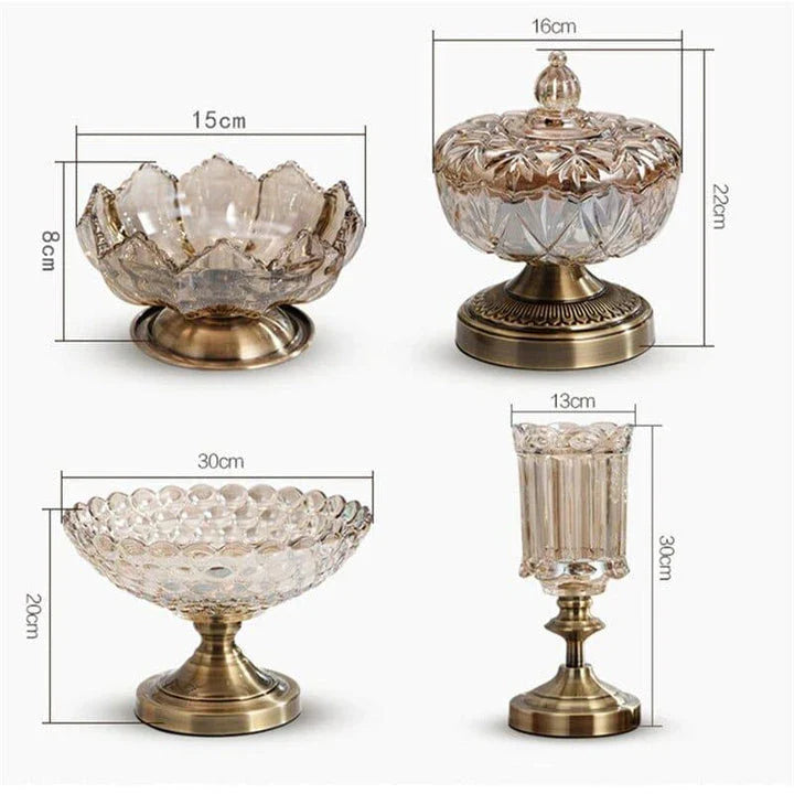 Elegant metal and glass vase in various sizes for home decor, featuring a sleek and versatile design