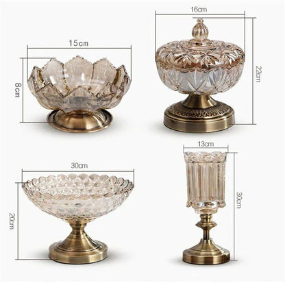 Elegant metal and glass vase in various sizes for home decor, featuring a sleek and versatile design