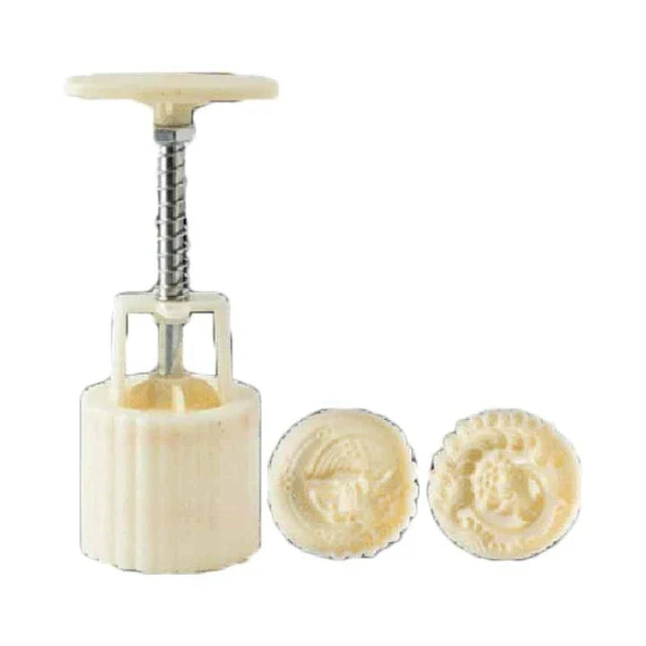 Hand-Pressed Chocolate Stamp in White - Durable Plastic Design for Imprinting Custom Patterns on Homemade Chocolates