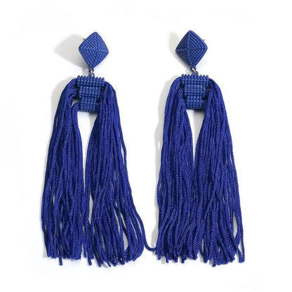 Elegant Bohemian Tassel Earrings with vintage-inspired charm and sophisticated metal finishes