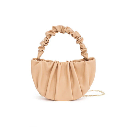 Luxurious Sheepskin Pleated Crossbody Bag in various colors - a stylish and functional everyday accessory for women