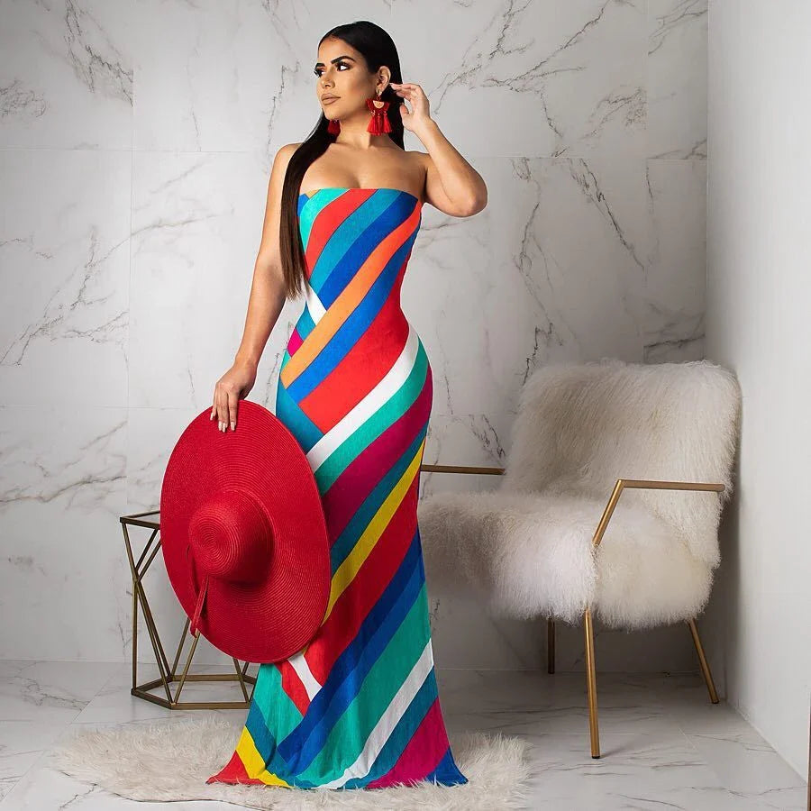 Premium halter dress with vibrant printed design, flattering silhouette, and breathable polyester fabric