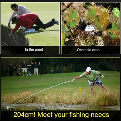 Premium golf ball retriever with telescopic scoop for effortless ball retrieval on the golf course