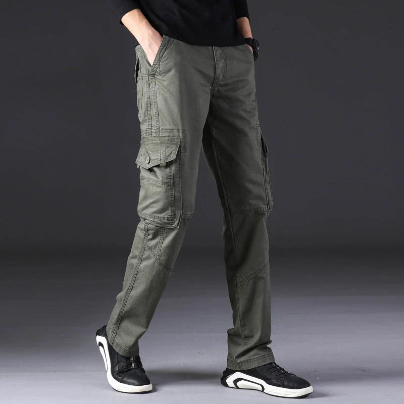 Trendha men's outdoor casual cotton trousers with multiple pockets in a variety of colors and sizes