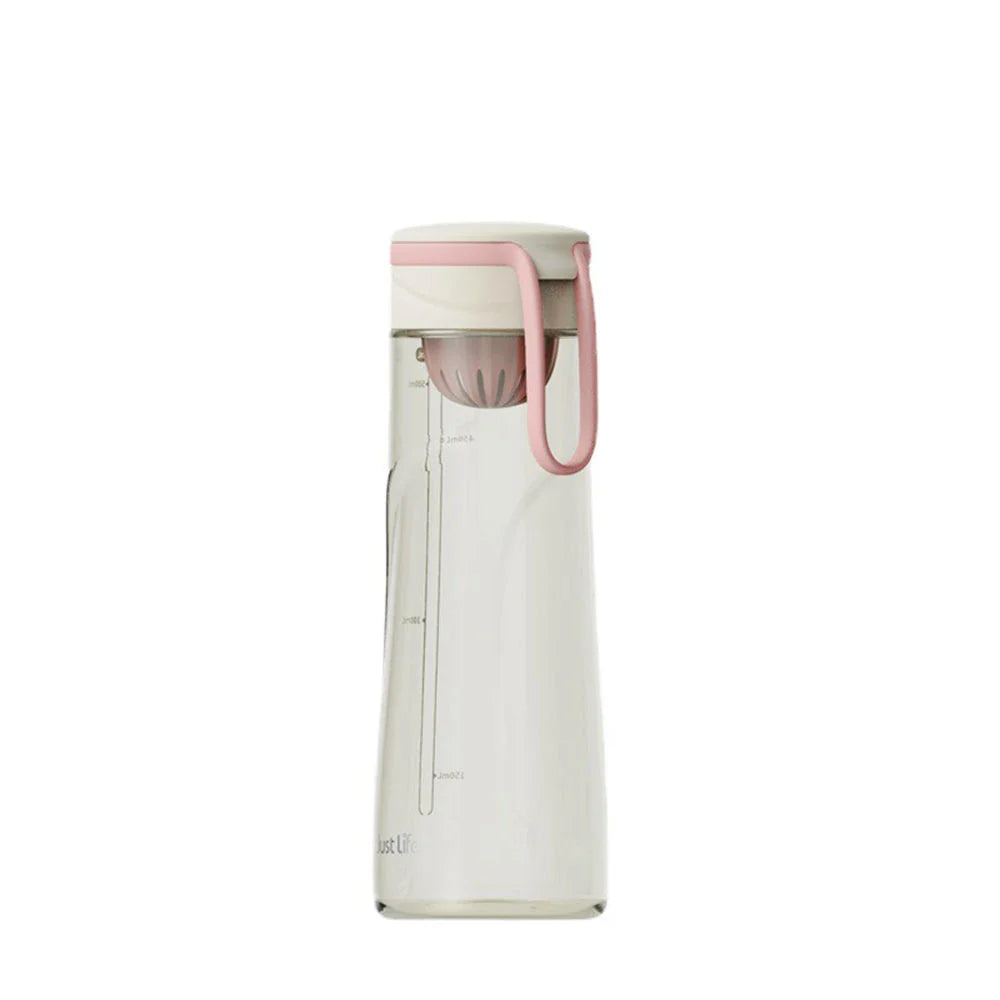 Durable and eco-friendly Tritan sports water bottle in white color with carrying strap, perfect for active lifestyles and outdoor activities.