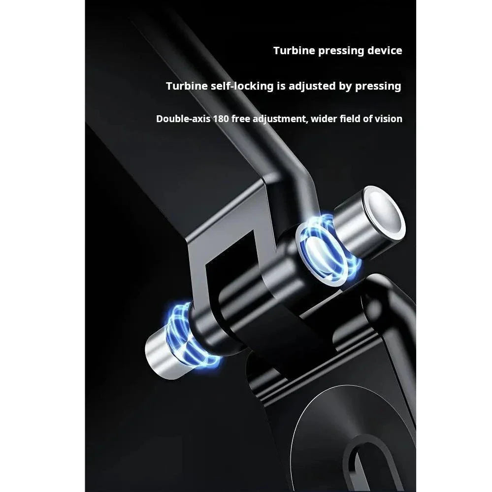 360-degree adjustable rearview mirror car phone mount with universal fit for smartphones