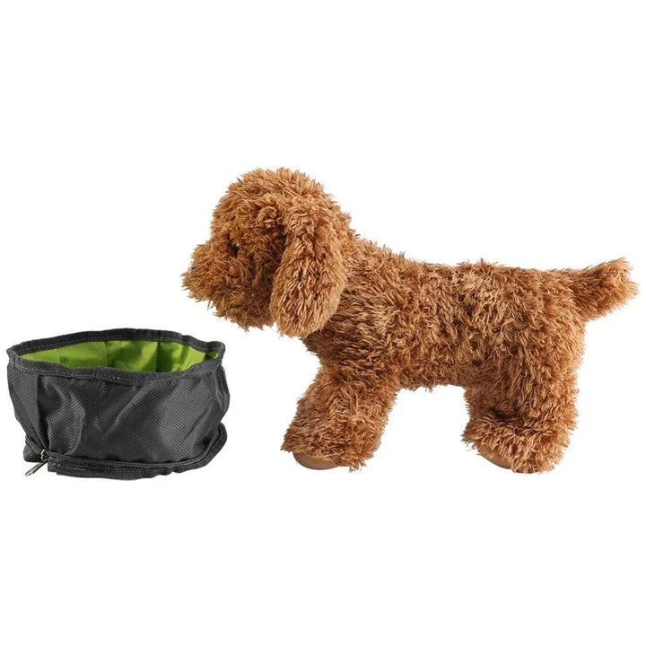 Collapsible pet bowl made of durable polyester for outdoor adventures with your furry friend