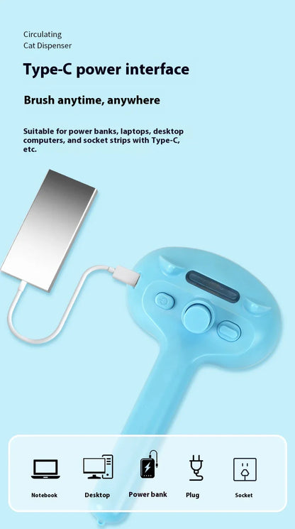 Rechargeable Pet Hair Removal Comb with Spray Cleaner - Effortlessly remove stubborn pet hair and keep your furry friend's coat fresh and healthy.