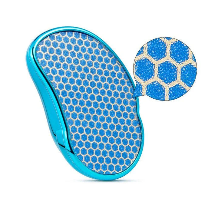 Premium Nano Glass Pedicure Foot File in gold, sky blue, and pink colors for smooth, soft feet
