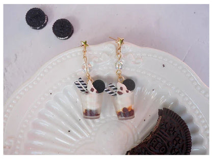 Personalized food and plant-inspired 925 sterling silver earrings with a playful, whimsical design