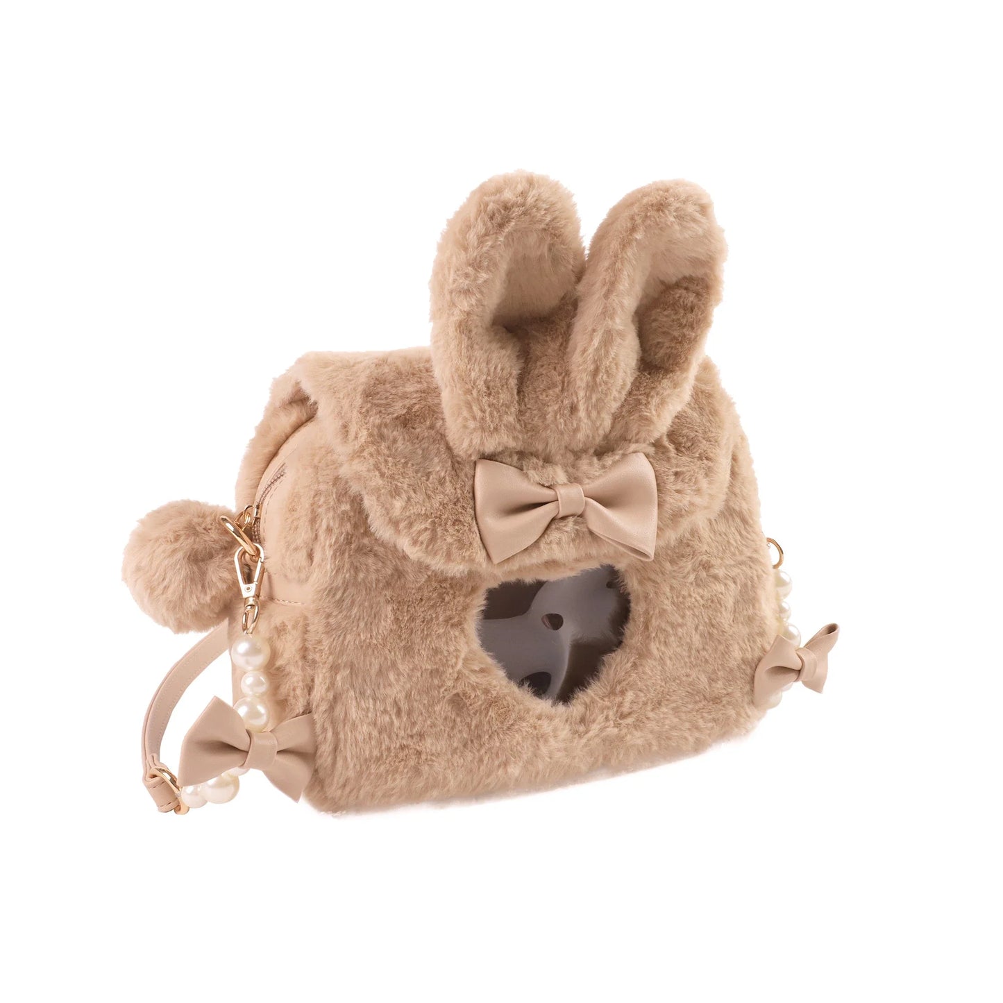 A stylish pearl-embellished messenger bag made of durable PU leather, featuring a sleek horizontal square shape and convenient zipper pocket for everyday use.