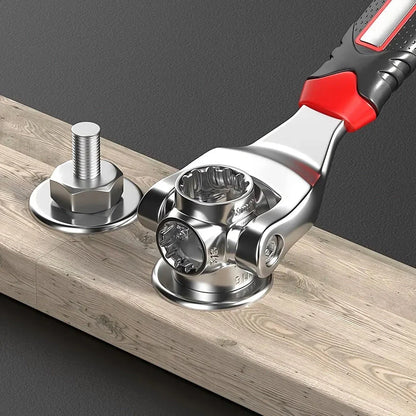 A versatile 52-in-1 socket wrench with a universal ratchet design, offering superior strength and durability for a wide range of fastening tasks.