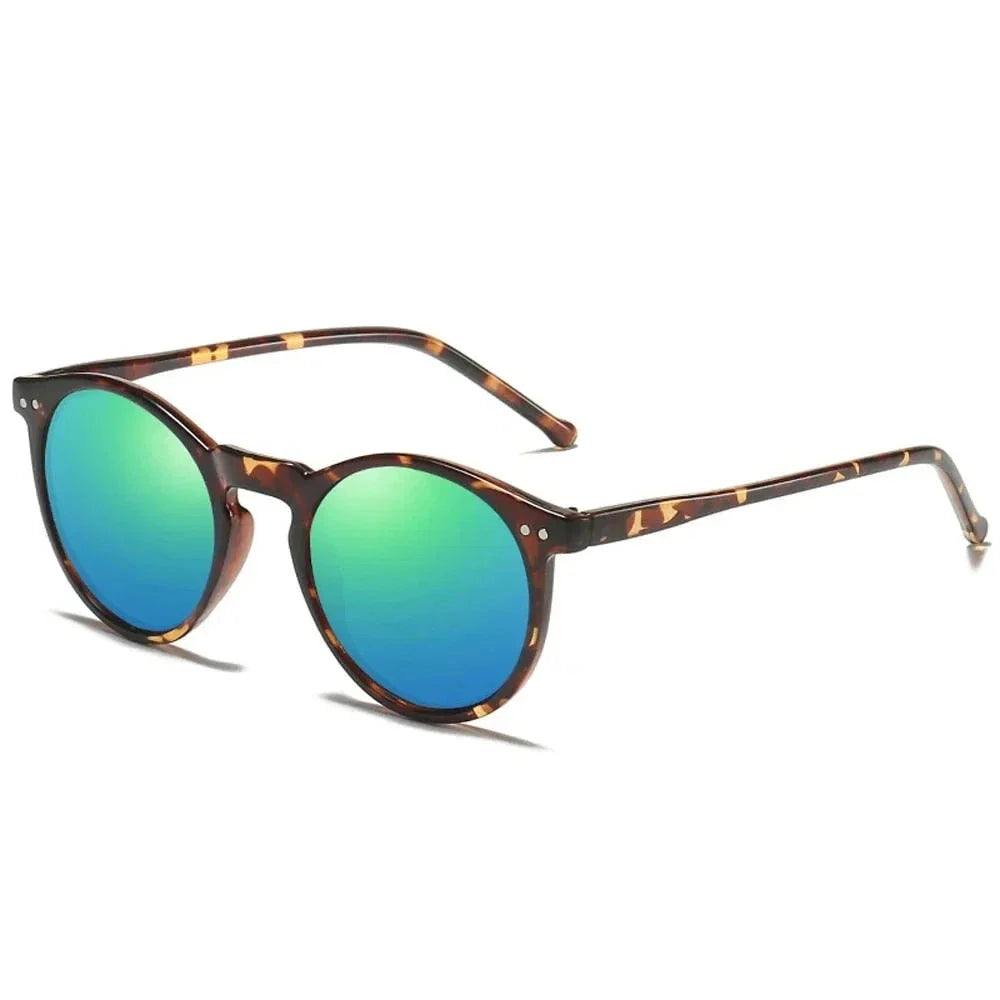 Retro round polarized sunglasses with UV400 protection, stylish frame design, and durable construction