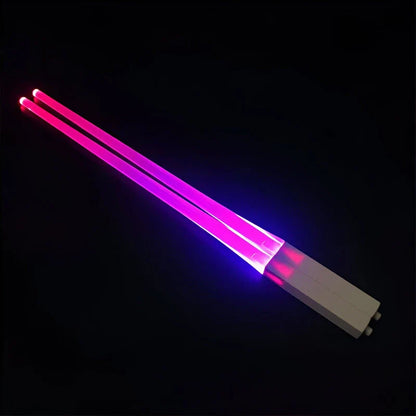 LED Lightsaber Chopsticks with bright blue illumination, perfect for adding a touch of Star Wars-inspired fun to any meal.