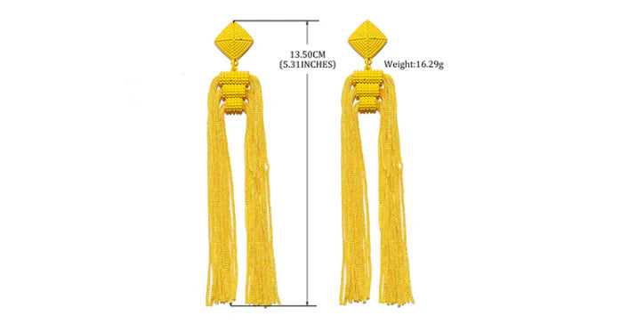 Elegant Bohemian Tassel Earrings with vintage-inspired charm and sophisticated metal finishes