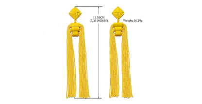 Elegant Bohemian Tassel Earrings with vintage-inspired charm and sophisticated metal finishes