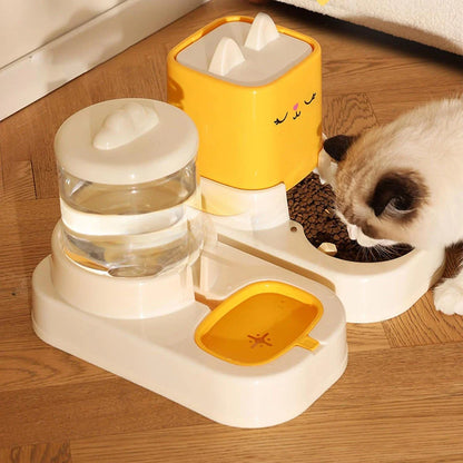 Automatic Pet Water Feeder and Food Container for Cats and Dogs - Hassle-Free Hydration and Nutrition