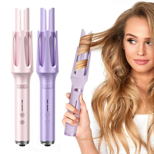 32MM Automatic Rotating Hair Curler with ceramic barrel and adjustable heat settings for creating salon-quality curls at home