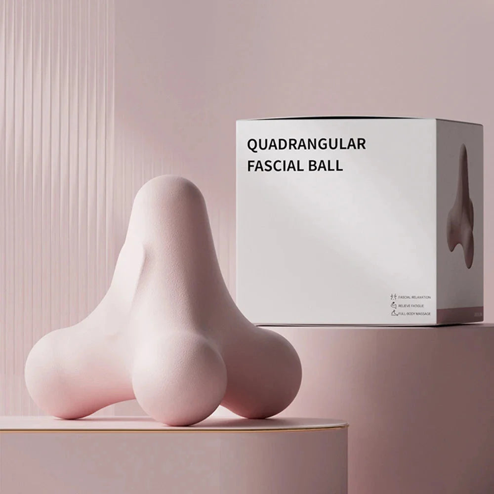 Deep Tissue Massage Ball with Unique Quadrangular Design for Targeted Muscle Relief