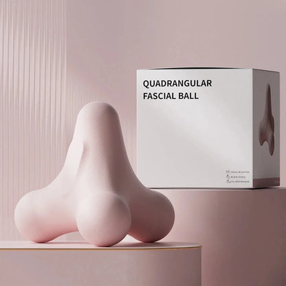Deep Tissue Massage Ball with Unique Quadrangular Design for Targeted Muscle Relief
