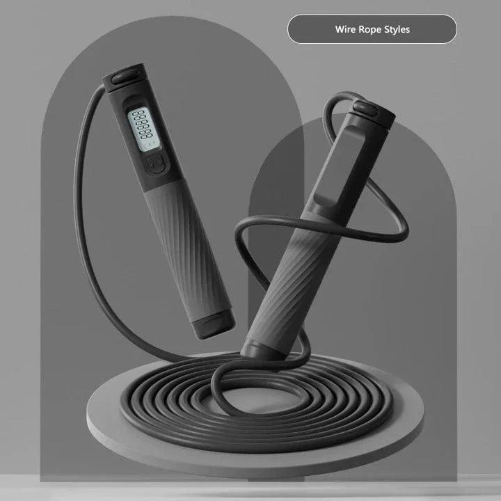 Trendha Cordless Jump Rope with Smart Fitness Tracking - Workout Companion with Digital Counter, Adjustable Intensity, and Quiet Design