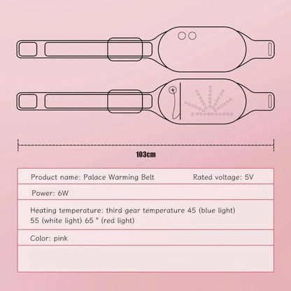 A portable menstrual heating pad with massage function to relieve period cramps and back pain