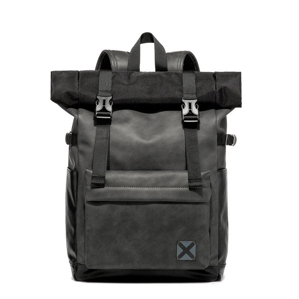 A large, high-quality PU leather backpack with a sleek, modern design and ample storage capacity