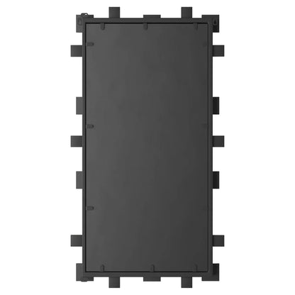 Elegant industrial-vintage rectangular wall mirror with ornate frame, perfect for bathroom, bedroom, or living room decor