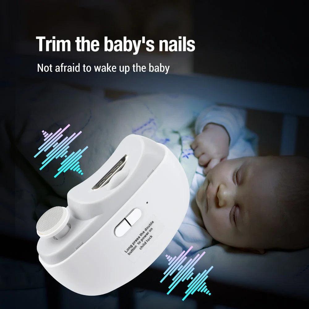 Trendha Cordless Electric Nail Clipper with LED Light for Precise Trimming and Polishing