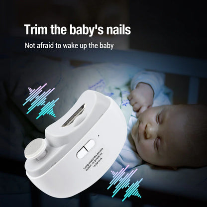 Trendha Cordless Electric Nail Clipper with LED Light for Precise Trimming and Polishing
