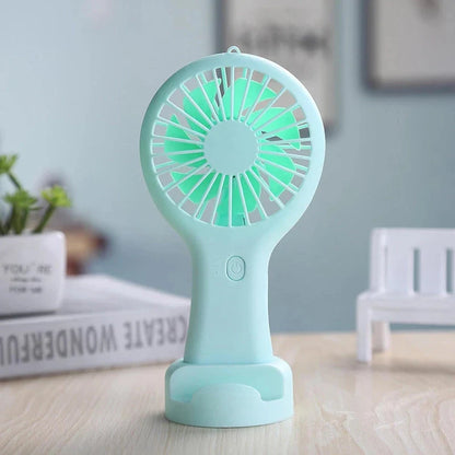 Compact 800mAh Rechargeable Pocket Fan in Blue Color - A Portable, Powerful and Convenient Personal Cooling Device