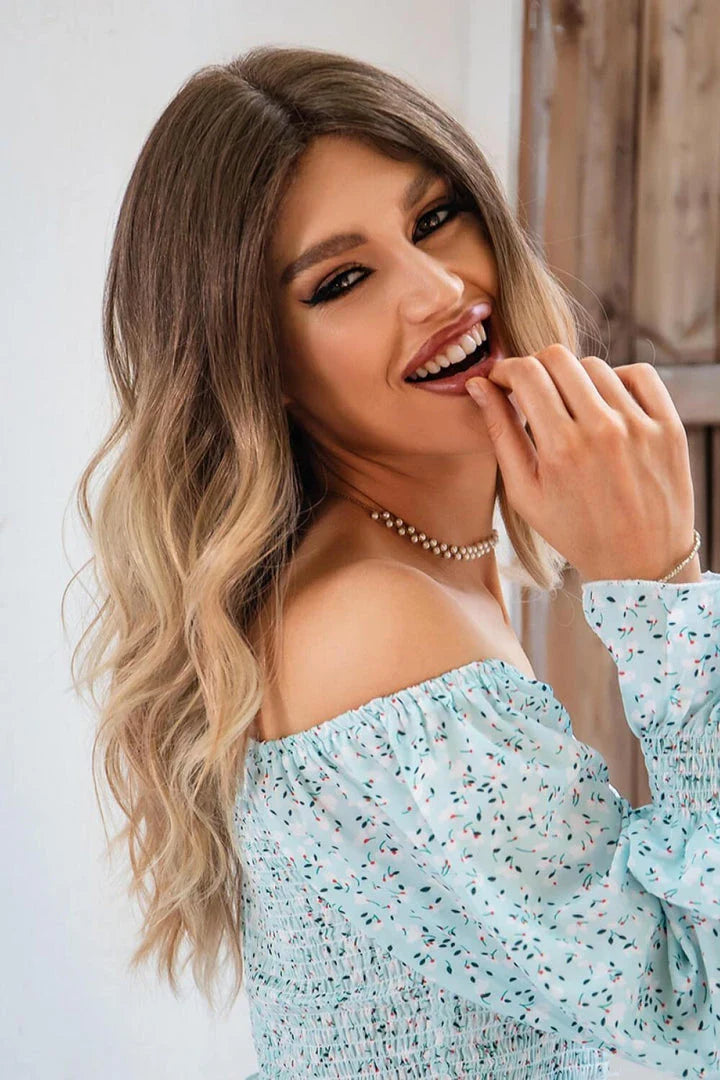 Premium 24-inch long wave lace front wig with 150% density, featuring a natural-looking lace front and elegant waves for a head-turning look.