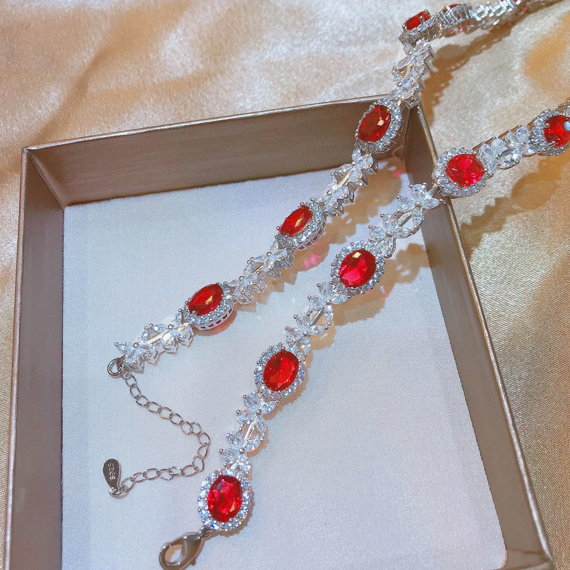 Luxury Imitation Ruby Dove Egg Necklace with Full Diamonds - Captivating pendant, dazzling diamonds, and luxurious imitation ruby for elegant style.