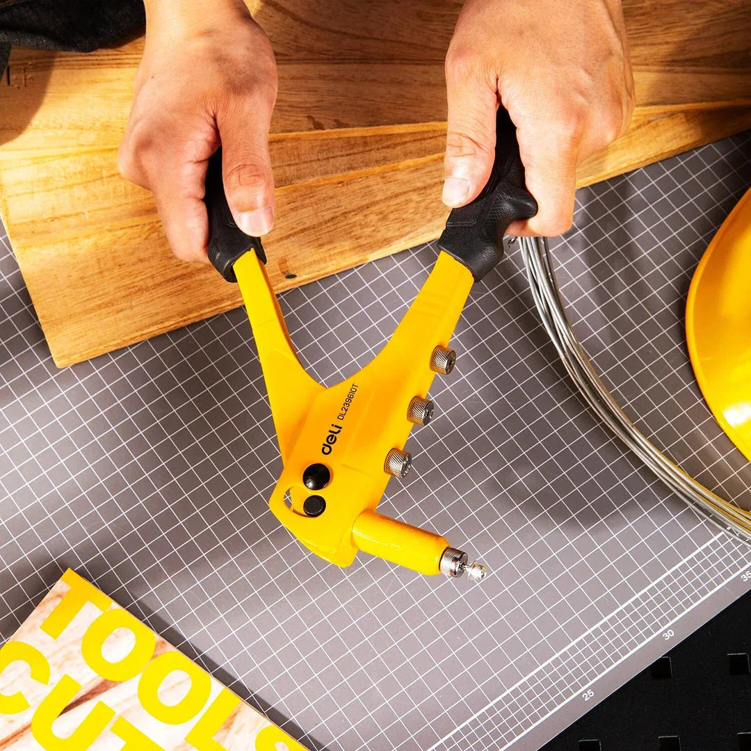 10.5 Inch Single-Hand Manual Rivet Gun for DIY Projects: Durable, Versatile, and User-Friendly Tool for Home Improvement Tasks