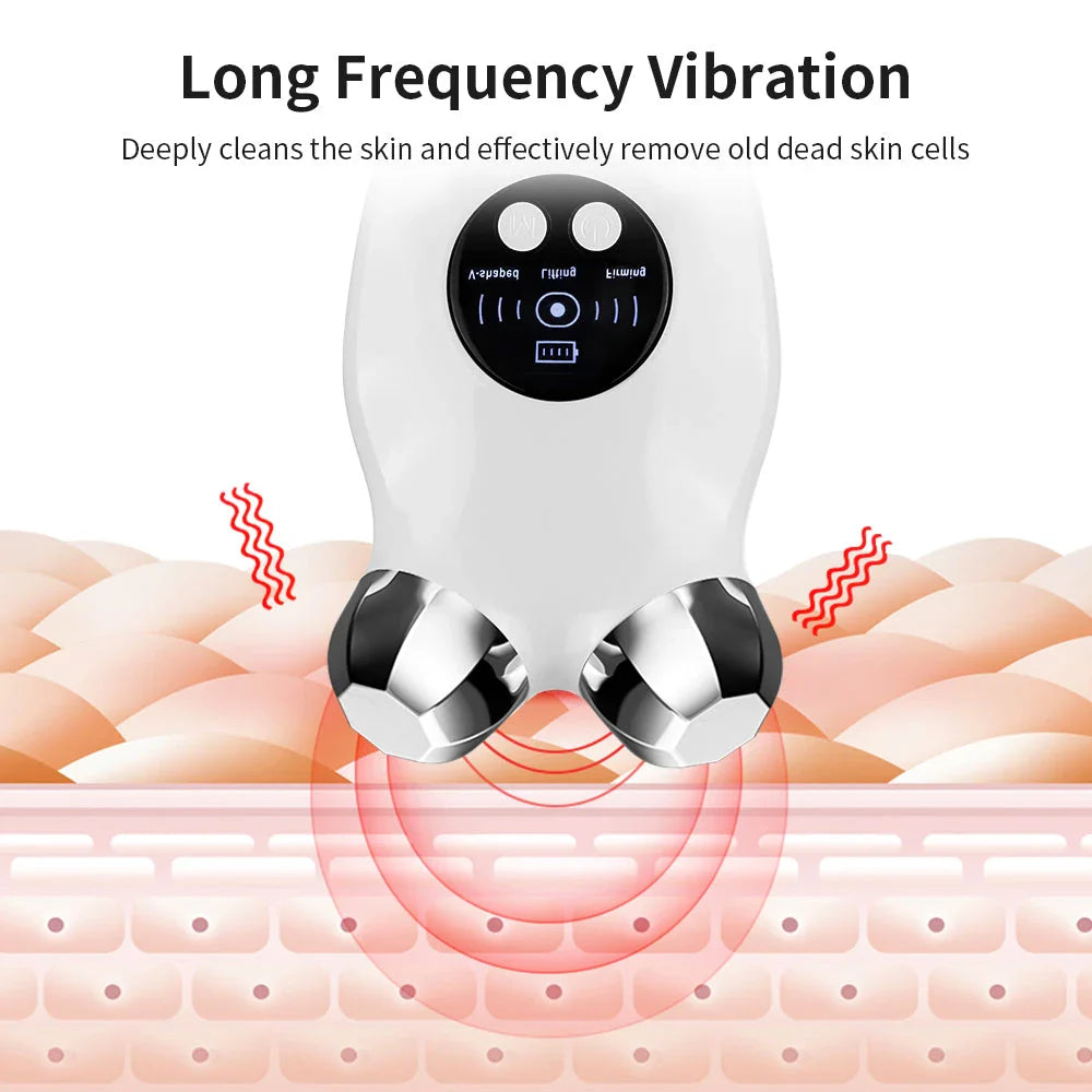 Microcurrent Face Lifting and Firming Device with Warm Compress - Achieve a Youthful, Lifted Complexion