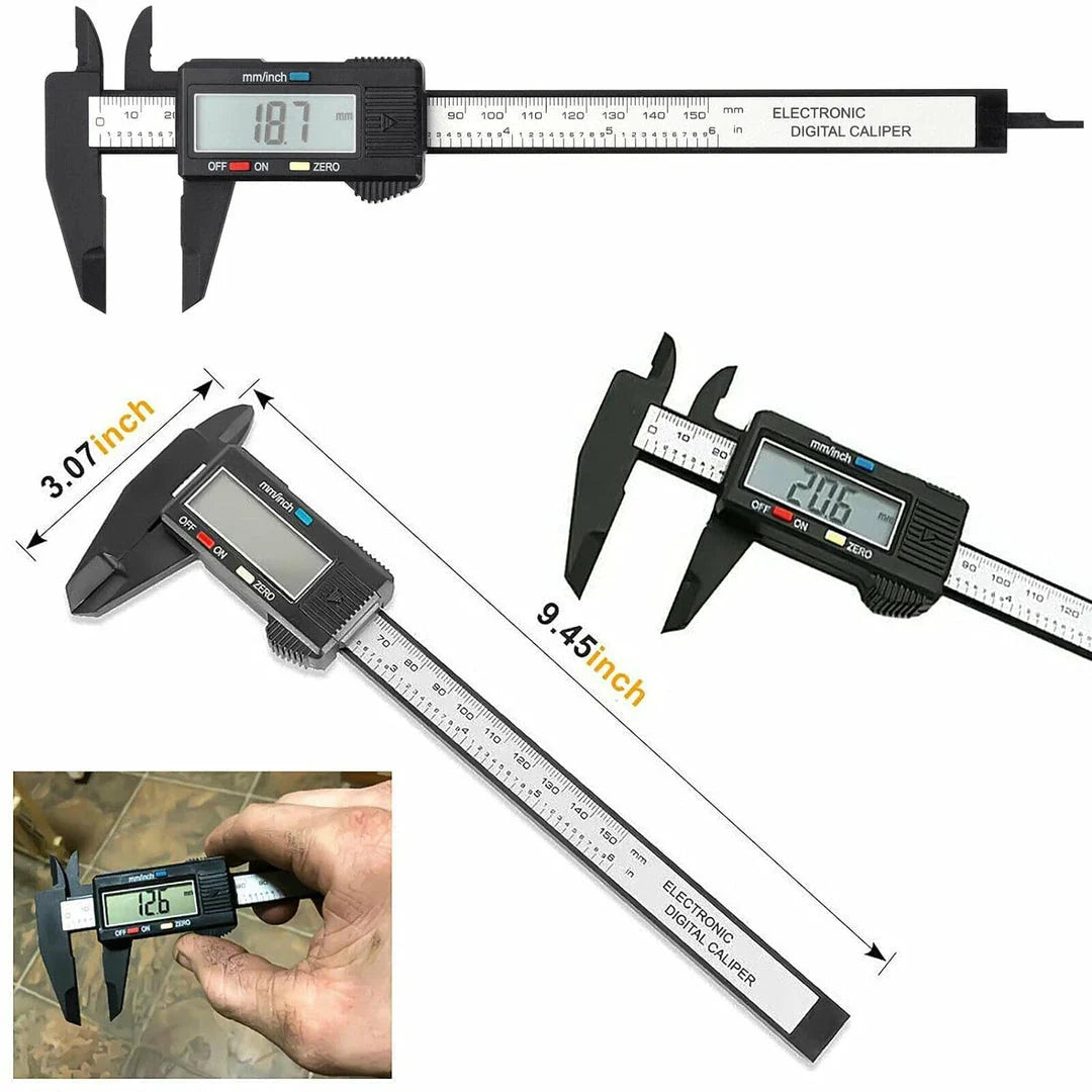 Digital Vernier Caliper with Precise Measurements and Large LCD Display for Professional and DIY Use