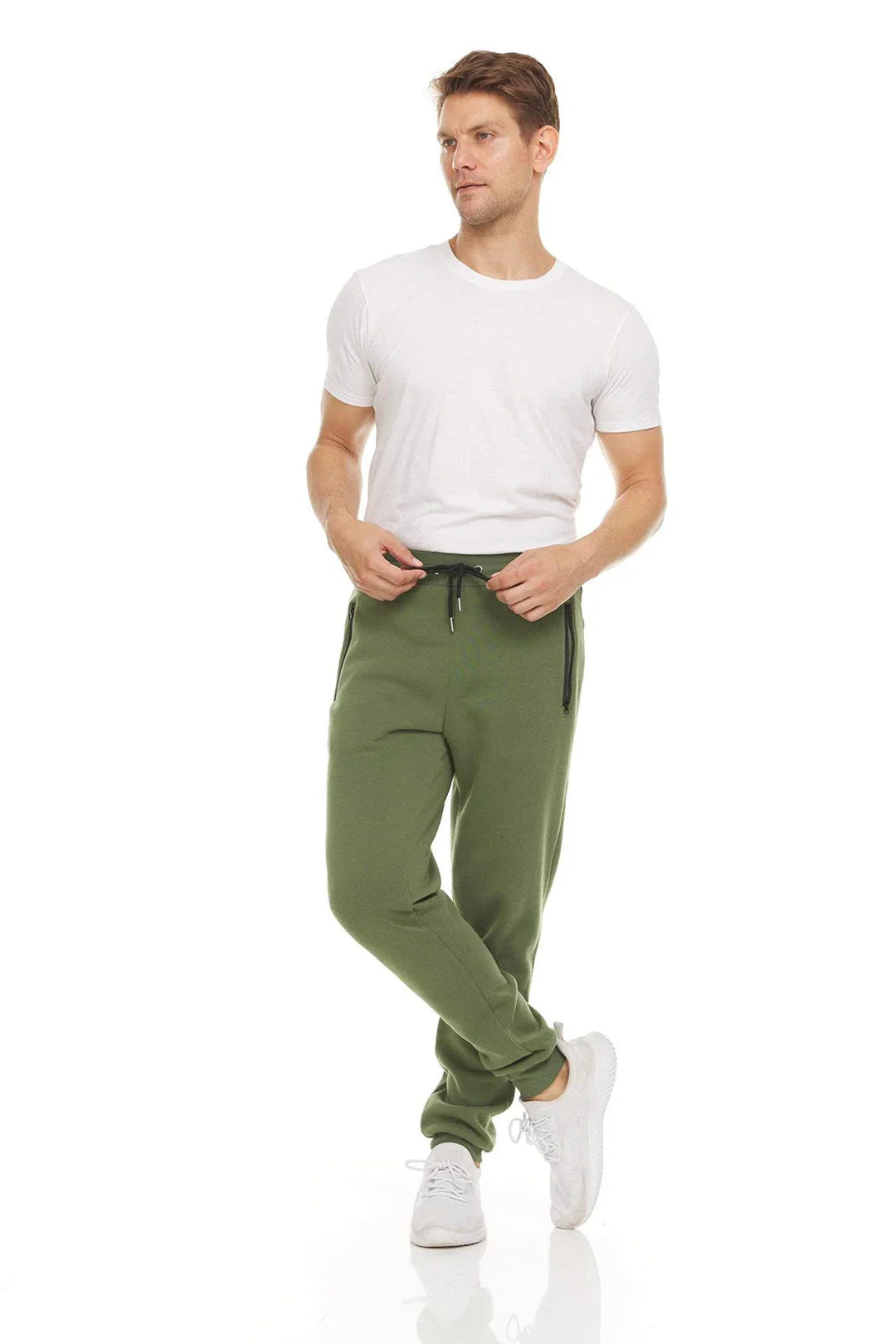 Men's sports casual zipper ankle trousers in various colors for running, fitness, and other active pursuits