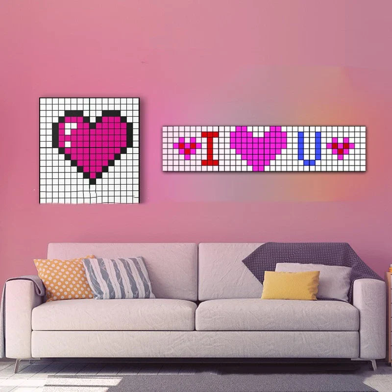 Customizable Pixel Ambience Light with Bluetooth Connectivity - Vibrant RGB Lighting, Adjustable Settings, and Versatile Power Supply Options