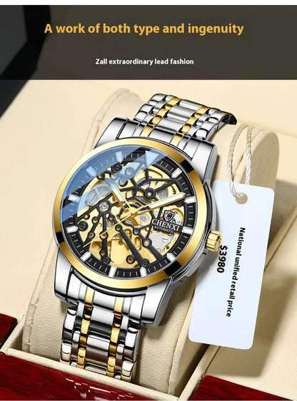 Trendha Automatic Mechanical Watch with Waterproof and Luminous Design in Various Color Options