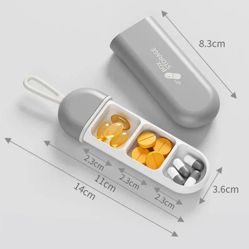 Compact Portable Daily Pill Organizer - Durable Medicine Dispenser for Convenient Medication Management