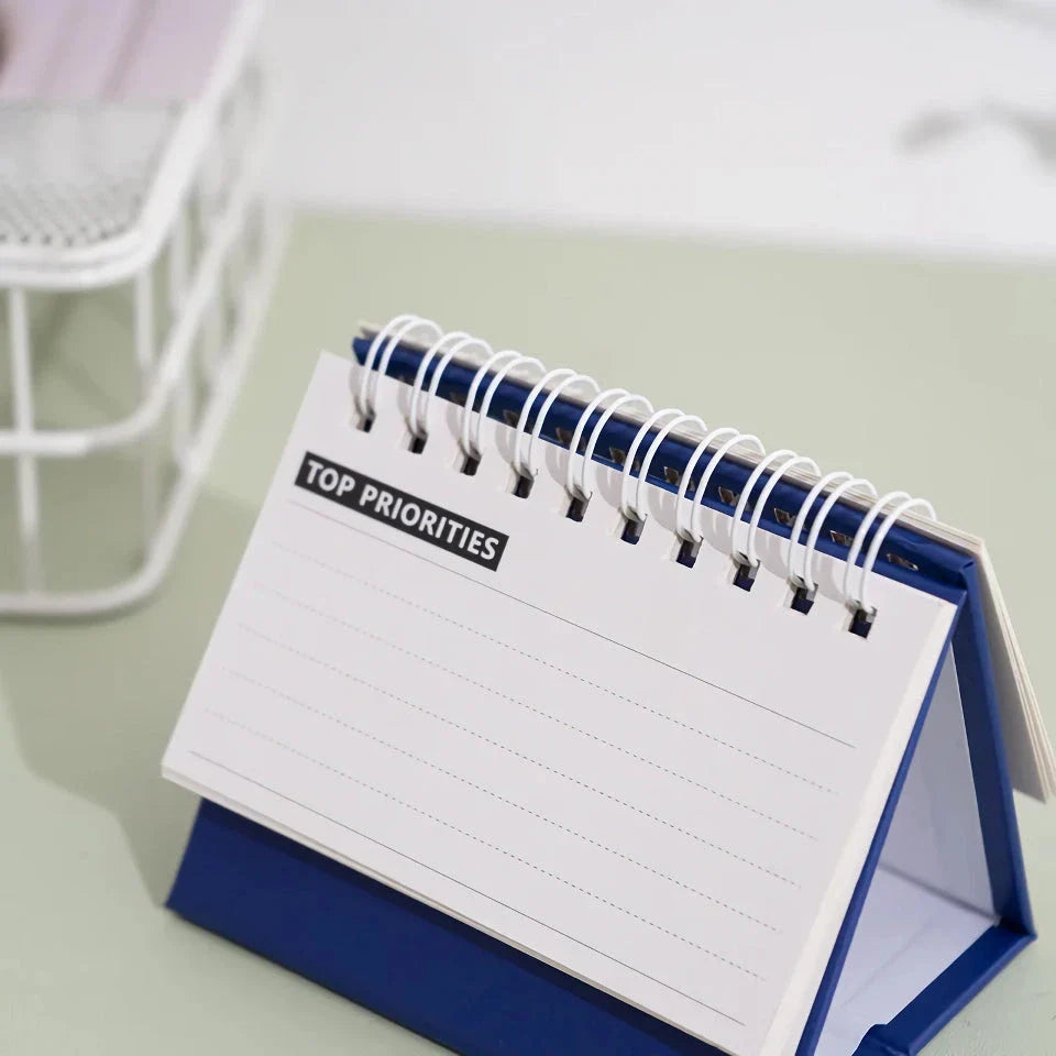 Charming desk calendar with kawaii design, perfect for organizing schedules and to-do lists