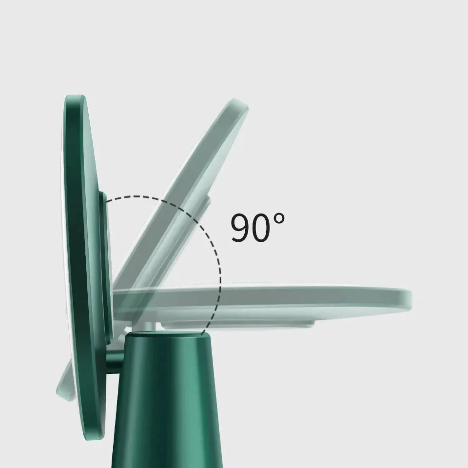 Illuminating LED makeup mirror with adjustable lighting and touch controls for perfect application and radiant results