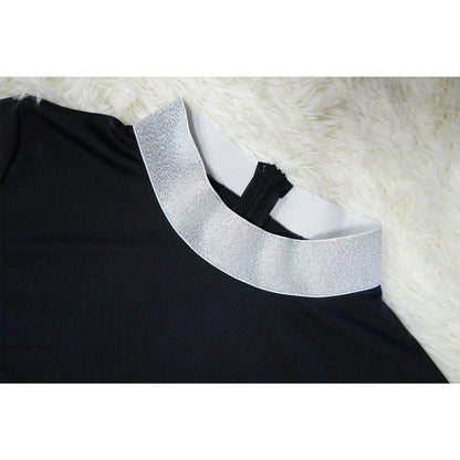 Stylish and flattering waist-accentuating split dress in solid colors, made from premium polyester fabric for comfort and versatility.