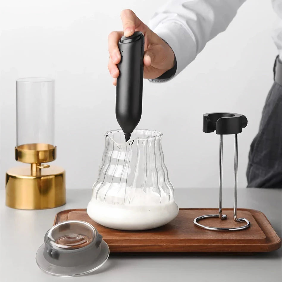 Powerful Handheld Milk Frother with Ergonomic Design for Making Coffeehouse-Style Lattes and Cappuccinos at Home