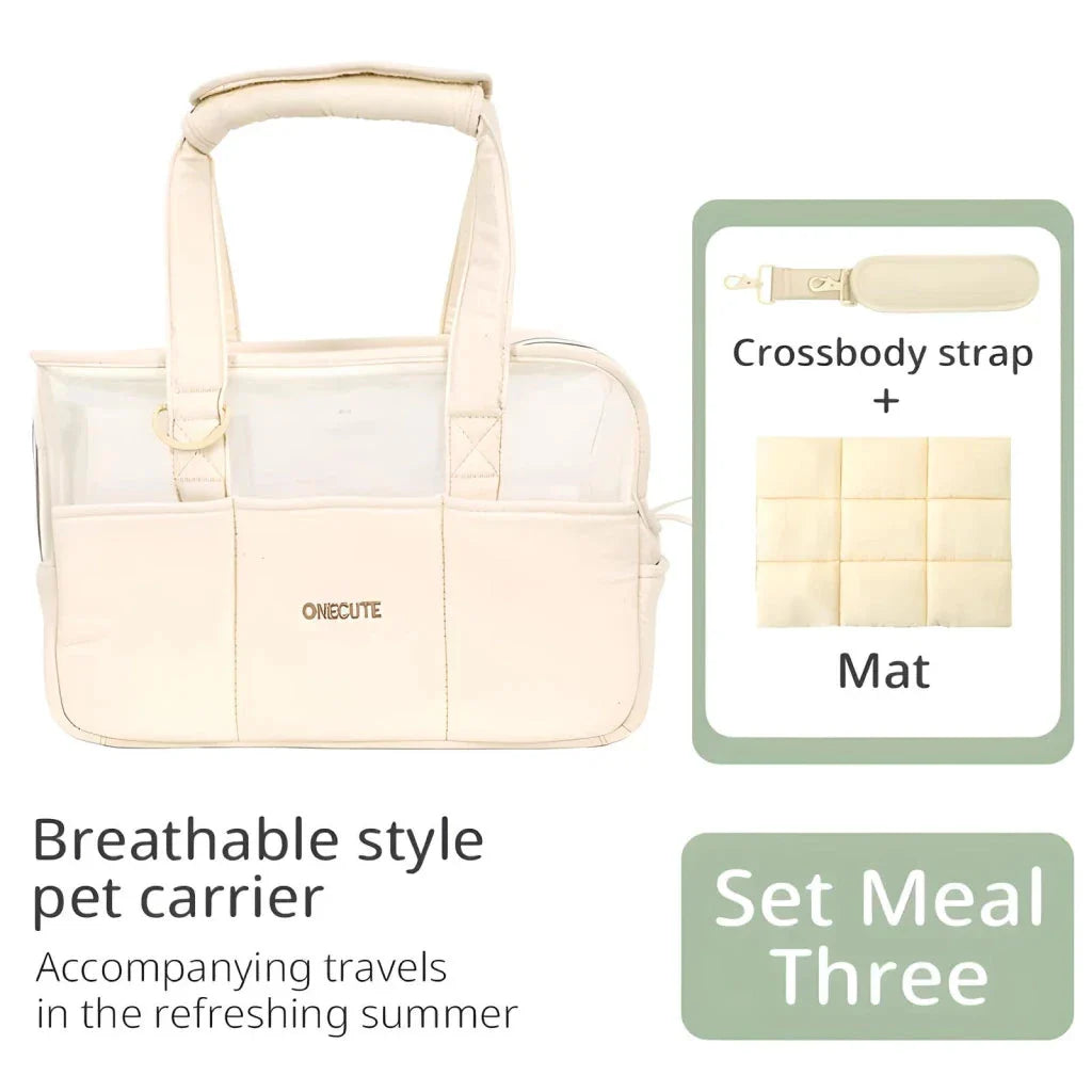 Breathable pet travel backpack for small dogs, designed for comfortable and hands-free outdoor adventures