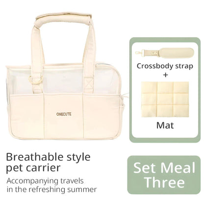 Breathable pet travel backpack for small dogs, designed for comfortable and hands-free outdoor adventures