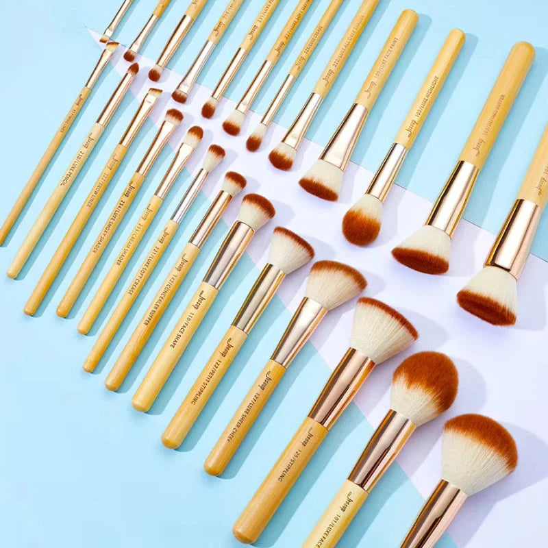 Hhomeenjoy Luxurious 25-Piece Bamboo Makeup Brush Set for Flawless Application