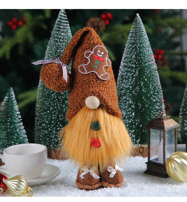 Faceless Elderly Candy Decorations in various candy-inspired designs, including round candy, candy canes, and gingerbread men