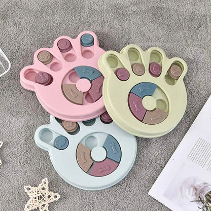 Interactive feeding and training toy for dogs and cats, designed to promote slower eating, reduce boredom, and enhance pet's mental stimulation